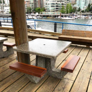 Granville Island Market Installs New Precast Concrete Picnic Tables ...