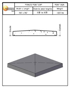 Post caps-Post 26A precast concrete Surrey BC | Sanderson Concrete